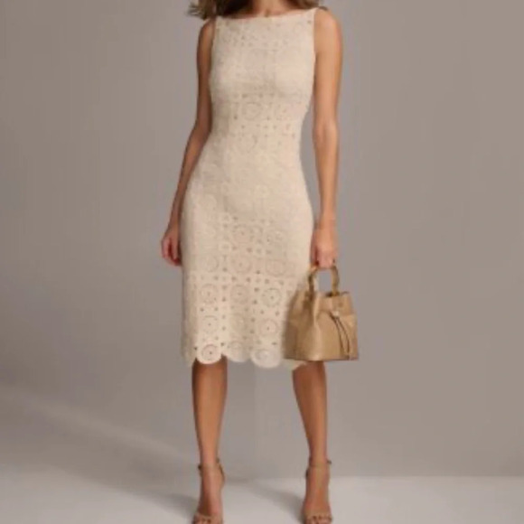 Donna Karan Dresses & Skirts - Donna Karan crochet midi dress, size 4